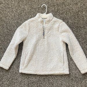 Fuzzy pullover jacket